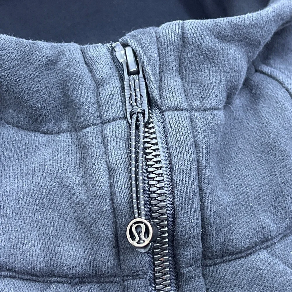 Lululemon Scuba Hoodie Full Zip Sweater Classic Cotton Fleece Black Sz 6 W4AP7S*